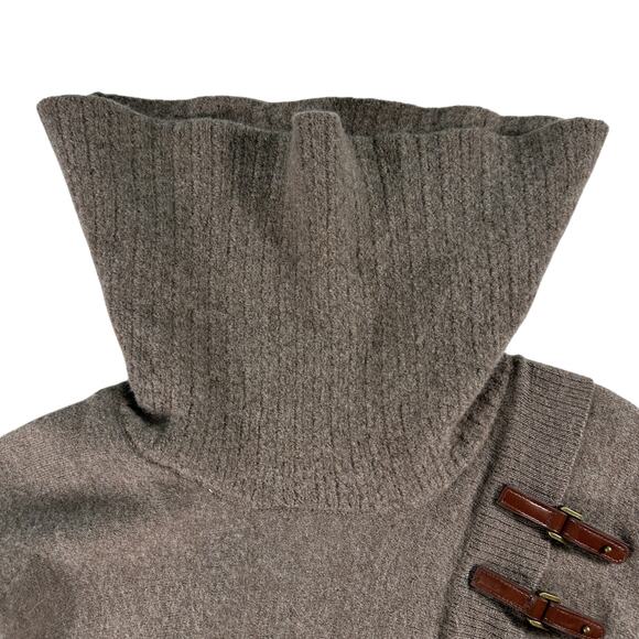 Ellen Tracy Sweater Extra Fine Merino Wool Cowl Neck Tan Brown Womens XL Office - Picture 4 of 16